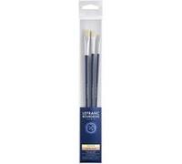 Lefranc Bourgeois Lot De 3 Pinceaux - Plats Ndegres4 / 8 / 12 - Manche Long