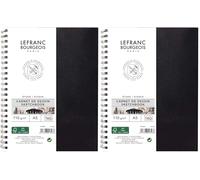 Lefranc Bourgeois Papier, Carnet Dessin, A5 SPIRALE, Set de 80 Pièces (Lot de 2)