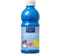 Lefranc & Bourgeois – Peinture acrylique Glossy fluide brillante indélébile Bleu primaire 500 ml