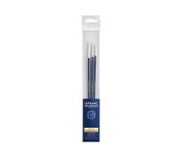 Lefranc Bourgeois Set de 3 Pinceaux en Soie de Porc Ronds n°2/6/10 Manche Long