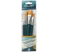 Lefranc Bourgeois Set de 6 Pinceaux Synthétiques Value Pack Multi Assortiment