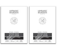 LEFRANC BOURGEOIS STUDIO BLOC PAPIER NOIR A4 (Lot de 2)