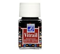 Lefranc & Bourgeois, Vitrail glass paint, translucent and ageing resistant., Feurigrot, Glasmalfarbe - 50ml Topf