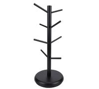 Leftwei Arbre Porte-Tasses, Porte-Tasses à Café Moderne Pivotant à 360°, avec 8 Crochets et une Base Antidérapante, Organiseur de Plan de Travail pour la Cuisine à la Maison (BLACK)