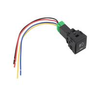 Leftwei Interrupteur à Bouton Poussoir 4 Pôles 12 V pour éclairage | Doubles indicateurs LED, 3 A, interrupteur de commande d\'éclairage auxiliaire pour véhicules