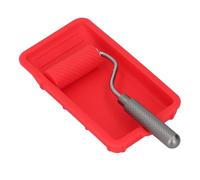 Leftwei Kit de Bac à Peinture et de Rouleaux Réutilisables, Revêtement de Peinture en Silicone, Cadre de Rouleau en Aluminium, Idéal pour Les Projets de Murale Professionnels et de Bricolage