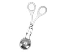 Leftwei Pelle à Boulettes de Viande en Acier Inoxydable pour Boulettes de Viande, de Poisson |Outil de Cuisine en Acier Inoxydable 304, Hygiénique Couture, Prise Confortable pour la Cuisson à (Grand)