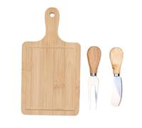Leftwei Planche à DéCouper de Service en Bois avec Poignée, Comprend une Planche à Fromage, un Outil de de Fourchette, pour Couper du Pain, de la Viande, du Fromage aux Fruits
