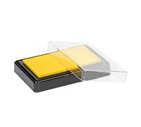 Leftwei Tampon Encreur Empreinte de bébé, Sûr, Non Toxique, Réutilisable pour Créer des Souvenirs Durables avec les Bébés et les Animaux Domestiques, 9,3x6,5 Cm (Encre jaune)
