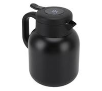 Leftwei Théière Isolée de 1500 Ml avec Infuseur, Carafe à café Thermique Sous Vide, Théière, Rétention du Chaud et du Froid, Tasse Isolée en Acier Inoxydable, Gobelet de Voyage, Idéal pour les (BLACK)