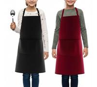 LEFUNDA® Tablier de cuisine femme, Étanche avec 3 Poches, Tablier cuisine homme Réglable avec de Longues Lanières, Professionnel Tabliers Homme Femme, barbecue,Restaurant,Café,Jardinage,Serveurs,école