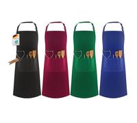 LEFUNDA® Tablier de cuisine femme, Étanche avec 3 Poches, Tablier cuisine homme Réglable avec de Longues Lanières, Professionnel Tabliers Homme Femme, barbecue,Restaurant,Café,Jardinage,Serveurs,école