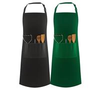 LEFUNDA® Tablier de cuisine femme, Étanche avec 3 Poches, Tablier cuisine homme Réglable avec de Longues Lanières, Professionnel Tabliers Homme Femme, barbecue,Restaurant,Café,Jardinage,Serveurs,école