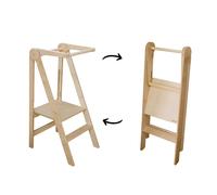 leg&go Tour d’observation pliable en bois Montessori, tour éducative, naturel