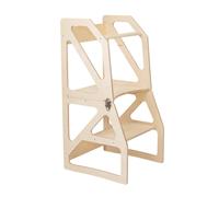 leg&go Tour de Cuisine Transformable en bois Modustep, Tour d’apprentissage 2 en 1, Bois naturel