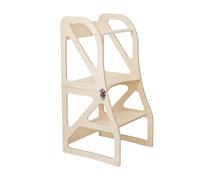 leg&go Tour de Cuisine Transformable en bois Securestep, Tour d’apprentissage 2 en 1, bois naturel