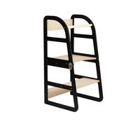 leg&go Tour de Cuisine Transformable en bois, Tour d’apprentissage 2 en 1, Noir