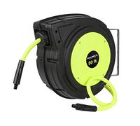 Legacy Manufacturing Flexzilla ZillaGreen L8250FZ Enrouleur de Tuyau d'air rétractable en Plastique boîtier en Plastique, Robuste, léger, Hybride,3/8 in(0,9 Environ) x 15 m