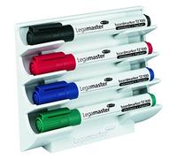 Legamaster 7-122000-1 Porte-Marqueurs Magnétique, Rangement pour 4 Marqueurs, horizontale, sans Marqueur, sous blister Blanc