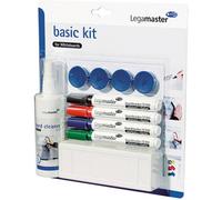 Legamaster Kit basic pour tableaux blancs, marqueurs 4 couleurs, effaceur, nettoyant, aimants