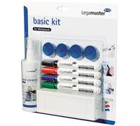 Legamaster basic Kit for Whiteboards 7-125100 Marqueur tableau blanc noir, bleu, rouge, vert contient effaceur, nettoyant