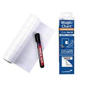 Legamaster LEGAMASTER Magic-Chart Notes Tableau blanc, Polypropylène, blanc, quadrillé, 20 x 30 cm (A4)