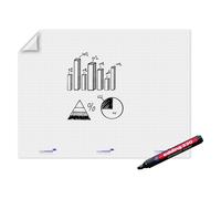 Legamaster Feuilles Magic-Chart électrostatiques blanches quadrillées 90 x 120 cm - 15 feuilles