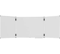 Legamaster UNITE PLUS Tableau blanc pliable - 90 x (120-240) cm - Tableau blanc avec deux ailes rabattables double face - magnétique et inscriptible - Avec accessoires