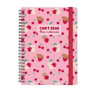 Legami - Agenda hebdomadaire à spirale 2026-2027, Teddy Bear Pink, 16 mois, format, de septembre 2026 à décembre 2027, fermeture à élastique, papier certifié FSC, 15 x 21 cm