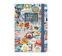 Legami - Agenda hebdomadaire illustré 2026-2027, Travel Stickers, 16 mois, format moyen, de septembre 2026 à décembre 2027, fermeture à élastique, papier certifié FSC, 12 x 18 cm