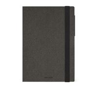 Legami - Agenda journalier 2025-2026, Deep Graphite, 16 mois moyen, journal de septembre 2025 à décembre 2026, fermeture par élastique, papier certifié FSC, avec planificateur mensuel, 12 x 18 cm