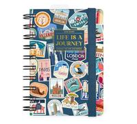 Legami - Agenda journalier Spiralé Small 2026, Travel Stickers, 12 mois petit, fermeture avec élastique, journal de janvier 2026 à décembre 2026, en papier FSC certifié, 8,5 x 13 cm