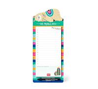 Legami - Bloc-notes magnétique, Don't Forget, 11 x 26 cm, papier certifié FSC®, papier de 80 g/m², support en carton rigide, base magnétique, thème flamme, 60 feuilles détachables
