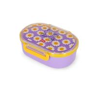 LEGAMI - Boîte à collations, thème Daisy, 1 boîte à snacks avec séparateur amovible, fermeture par clip, facile à ouvrir et à refermer, lavable au lave-vaisselle, 18 x 7 x 14 cm