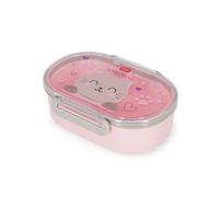LEGAMI - Boîte à collations, thème Kitty, 1 boîte à snacks avec séparateur amovible, fermeture par clip, facile à ouvrir et à refermer, lavable au lave-vaisselle, 18 x 7 x 14 cm
