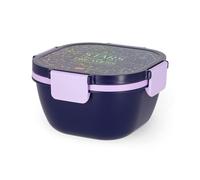 LEGAMI - Boîte à lunch, 1 fourchette, 1 plateau à compartiments, 1 récipient à épices amovible inclus, capacité 1700 ml, 19 x 10,7 x 19 cm