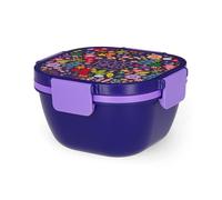 LEGAMI - Boîte à lunch, 1 fourchette, 1 plateau à compartiments, 1 récipient à épices amovible inclus, capacité 1700 ml, 19 x 10,7 x 19 cm