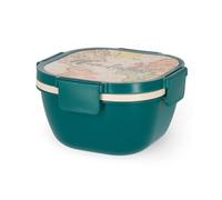 LEGAMI - Boîte à lunch, 1 fourchette, 1 plateau à compartiments, 1 récipient à épices amovible inclus, capacité 1700 ml, 19 x 10,7 x 19 cm