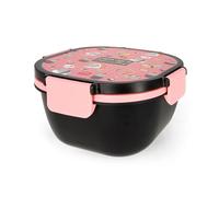 LEGAMI - Boîte à lunch, 1 fourchette, 1 plateau à compartiments, 1 récipient à épices amovible inclus, capacité 1700 ml, 19 x 10,7 x 19 cm