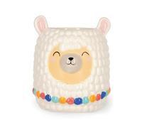 LEGAMI Bougie en cire parfumée - Thème animal avec 40 heures de parfum - Mèche de coton - Parfum tilleul et vanille (lama)