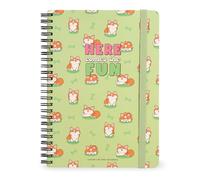 LEGAMI - Cahier à spirales ligné 7 mm, Corgi, Maxi, Format A4, Papier certifié FSC, Contient 1 feuille d'autocollants, 160 pages, Fermeture élastique, 21 x 29 cm