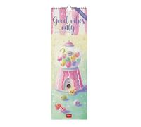 Legami - Calendrier 2027 Mural, Good Vibes Only, Petit Calendrier Mural, 12 Mois et Agenda Annuel, en 6 Langues, Espace pour les Notes, Signes du Zodiaque, Jours Fériés Internationaux, 16 x 49 cm