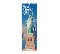 Legami - Calendrier 2027 Mural, New York, Petit Calendrier Mural, 12 Mois et Agenda Annuel, en 6 Langues, Espace pour les Notes, Signes du Zodiaque, Jours Fériés Internationaux, 16 x 49 cm
