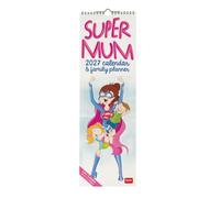 Legami - Calendrier 2027 Mural, Super Mum, Petit Calendrier Mural, 12 Mois et Agenda Annuel, en Anglais, Espace pour les Notes, Signes du Zodiaque, Jours Fériés Internationaux, 16 x 49 cm