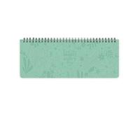 Legami - Calendrier de bureau 12+1 mois, Botanic Garden, calendrier de bureau janvier 2027-janvier 2028, format paysage, reliure spirale, une semaine par page, carnet d'adresses, 27,2 x 10,2 cm