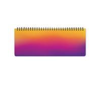 Legami - Calendrier de bureau 12+1 mois, Sunset Vibes, calendrier de bureau janvier 2027-janvier 2028, format paysage, reliure spirale, une semaine par page, carnet d'adresses, 27,2 x 10,2 cm
