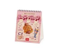Legami - Calendrier de Bureau 2027, Cutie Foodie, Calendrier de Table, 12 Mois et Agenda Annuel, en 6 Langues, Signes du Zodiaque, Fêtes Internationales, 12 x 14,5 cm