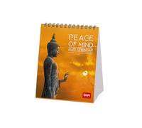Legami - Calendrier de table 2025, calendrier 12 x 14,5 cm, 12 mois et planificateur annuel 2026, 6 langues, signes du zodiaque et jours fériés internationaux, Peace of Mind