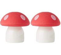 Legami - Caoutchouc avec taille-crayon Magic Mushroom, 0,4 x 5 cm, version rouge, pour effacer et tempérer avec précision, gomme avec taille-crayon en forme de champignon (Lot de 2)