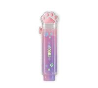 Legami - Caoutchouc rétractable - Meow, papeterie pour effacer crayons et crayons, gomme en forme de patte de chat, idéal pour l'école de bureau, idée cadeau mignonne, 2,5 x 9,2 x 1,5 cm, thème Kitty